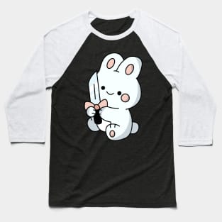 Funny bunny, with knife! Baseball T-Shirt